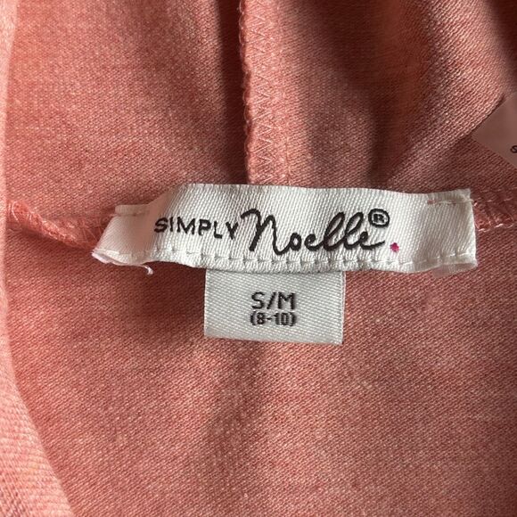 Simply Noelle 3/4 Sleeve Hooded Zip Up With Embroidered Detail Pockets Size S/M - Picture 5 of 10